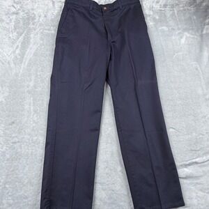 Farah Classics Mens Navy Blue Chino Pants 100% Cotton Straight Leg 33x30